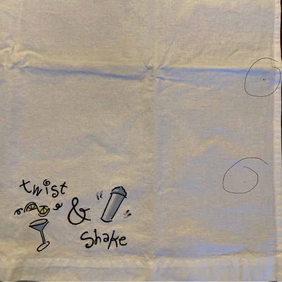 Pottery Barn Bar Lingo Embroidered Towel and Napkin Set - Picture 12 of 13